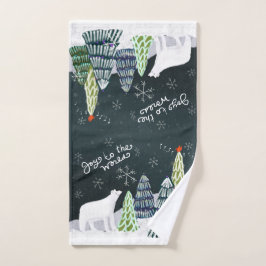 Winter Forest Scene Handdoek