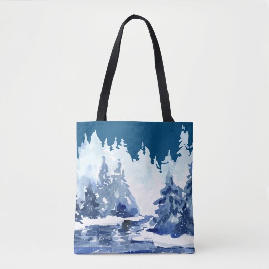 Winter Forest Scene Tas (Voorkant)