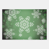 Winter Forest Snowman Kerstmis | Green Inpakpapier Vel (Voorkant 2)