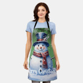 Winter Forest Snowman Kerstmis | Green Schort (Gedragen)