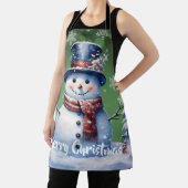 Winter Forest Snowman Kerstmis | Green Schort (Insitu)