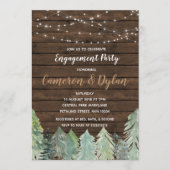 Winter Forest String Light verloving uitnodiging (Voorkant)