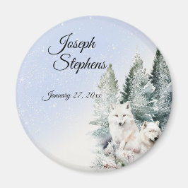 Winter Forest Watercolor Magnet Magneet