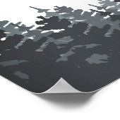 Winter Forest Wedding Bar Sign Poster (Hoek)