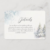 Winter Forest Wedding Details Kaart (Voorkant)