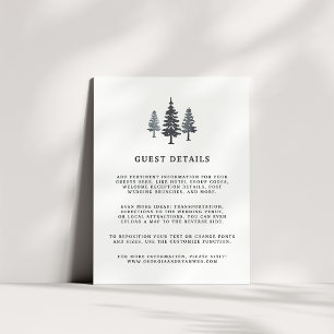Winter Forest Wedding Guest Details Kaart
