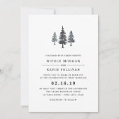 Winter Forest Wedding Invitation Kaart (Voorkant)