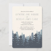Winter Forest Wedding Invitation Kaart (Voorkant)