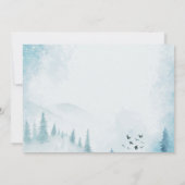 Winter Forest Wedding Invitation Kaart (Achterkant)