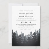 Winter Forest Wedding Invitation Kaart (Voorkant)