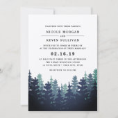 Winter Forest Wedding Invitation Kaart (Voorkant)