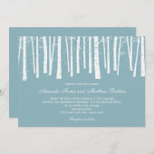 Winter Forest Wedding Invitations Kaart (Voorkant / Achterkant)