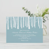 Winter Forest Wedding Invitations Kaart (Staand voorkant)
