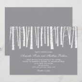 Winter Forest Wedding Invitations Kaart (Voorkant / Achterkant)