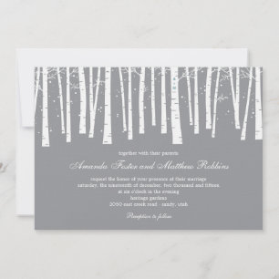 Winter Forest Wedding Invitations Kaart