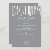 Winter Forest Wedding Menu Card (Voorkant / Achterkant)