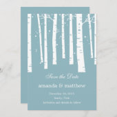 Winter Forest Wedding Save the Date Kaarten (Voorkant / Achterkant)