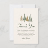 Winter Foto Kinderen Verjaardag Bedankkaart (Voorkant)