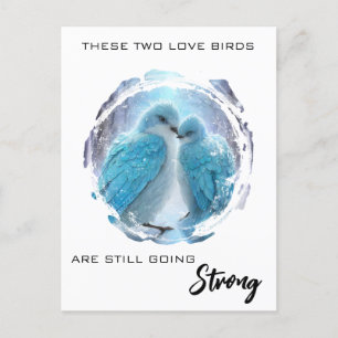 *~* Winter FOTO Liefdes Vogels AP54 Jubileum Briefkaart