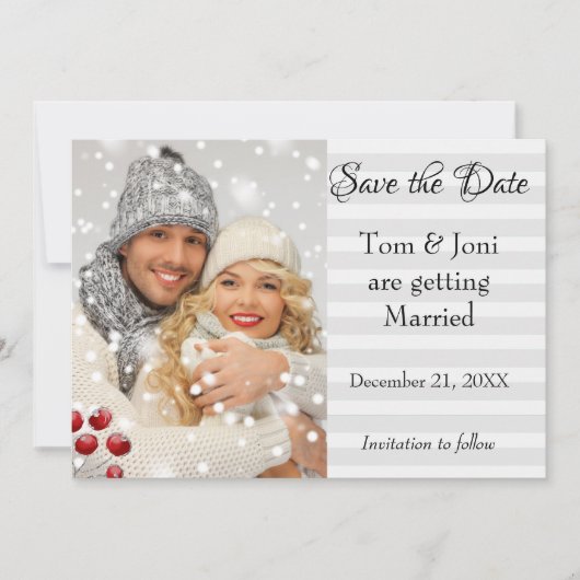 Winter Foto Save the Date (Voorkant)
