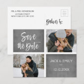 Winter Foto Save the Date Kaart (Voorkant / Achterkant)