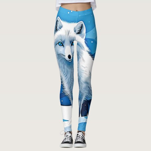 Winter Fox Art Leggings (Voorkant)