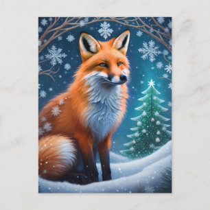 Winter Fox Briefkaart