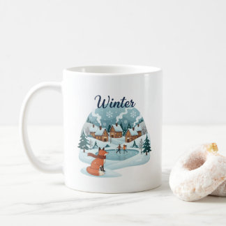 Winter Fox Ceramic Mug (11oz) Koffiemok