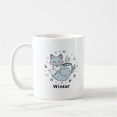 Winter Fox Coffee Mug – Cute Snowflake Ceramic Mug (Gauche)