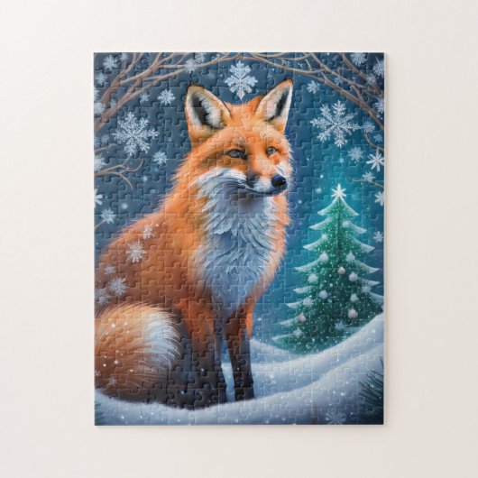 Winter Fox Legpuzzel (Verticaal)