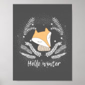 Winter Fox Nursery Poster (Voorkant)