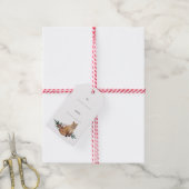 Winter Fox Simple Holiday Cadeaulabel (Met Touw)