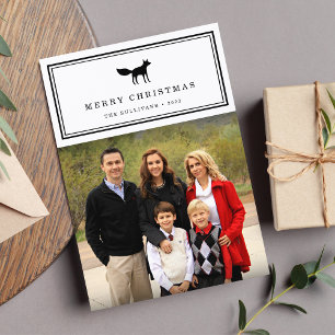 Winter Fox   Vakantieknopkaart Feestdagenkaart