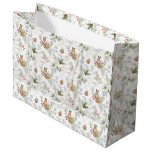 Winter Fox Woodland Forest Cute Grand sac cadeau