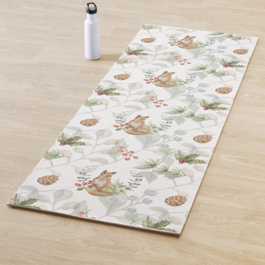 Winter Fox Woodland Forest Cute Yogamat (In situ)