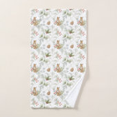 Winter Fox Woodland Forest Joli ensemble de servie (Serviette à main)