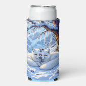 Winter Foxes on a Snowy Winter Day  (Seltzer Voorkant)