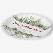 Winter Frame Winter Krans Bruiloft Feest Bedankt Papieren Bordje (Gekanteld)