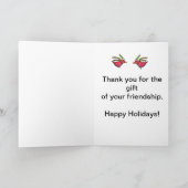 Winter Friends Feestdagen Kaart (Binnen)