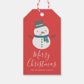 Winter Friends | Snowman Holiday Cadeaulabel (Voorkant)