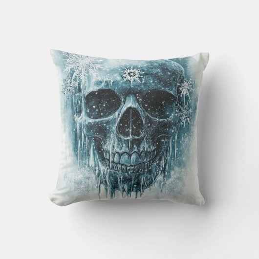 Winter Frost Skull Kussen (Voorkant)