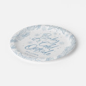 Winter Frost Snowflake Baby shower Baby Het is kou Papieren Bordje (Gekanteld)