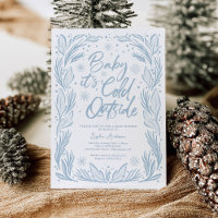 Winter Frost Snowflake Baby shower Baby Het is kou
