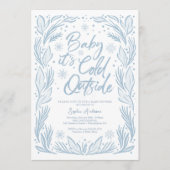 Winter Frost Snowflake Baby shower Baby Het is kou Programma (Voorkant)