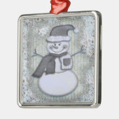 Winter Frost Snowman Metalen Ornament (Links)