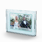 Winter Frosted Flowers Personalised Photo Fotoblokken (Rechts)