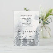 Winter Frosty bruiloft uitnodiging (Staand voorkant)