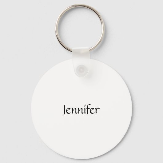 Winter Frosty Tree Chickadee Bird Custom Name Sleutelhanger (Achterkant)