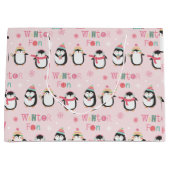 Winter Fun | Kerst van de roze pinguïns Groot Cadeauzakje (Voorkant)