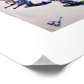 Winter Fun Kinder Folk Art Sled Snowboard Ice Scha Poster (Hoek)